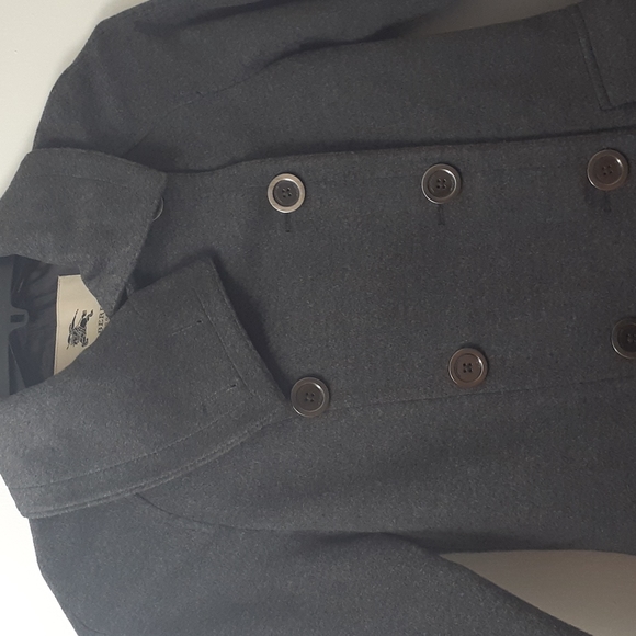 Women's Burberry Coat, Slate Gray, Size 2